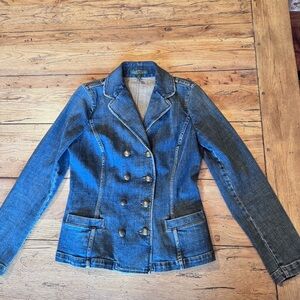 Vintage Ralph Lauren Blue Double-Breasted Jean Jacket